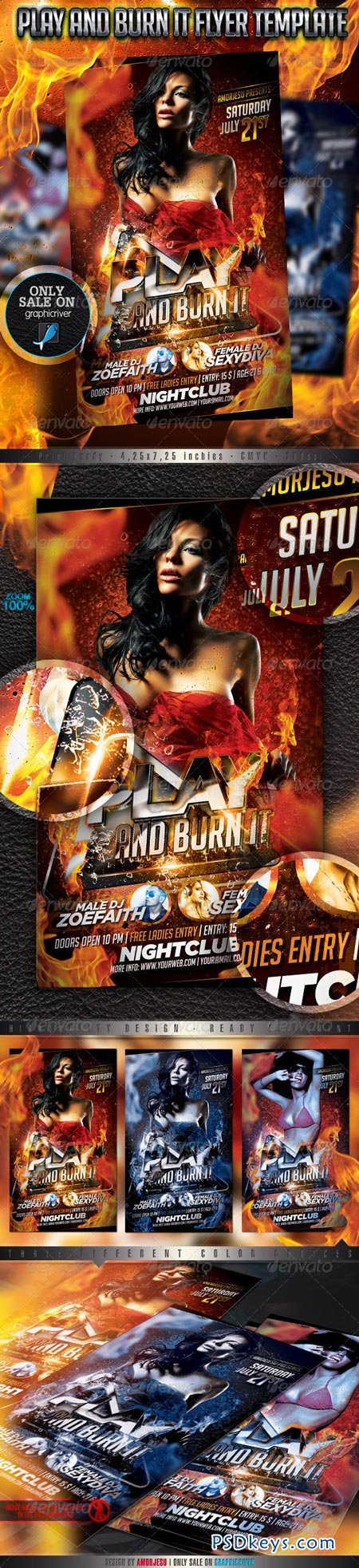 Play And Burn It Flyer Template 2642382