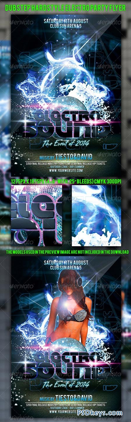 Dubstep Hardstyle Electro Party Flyer 5933093