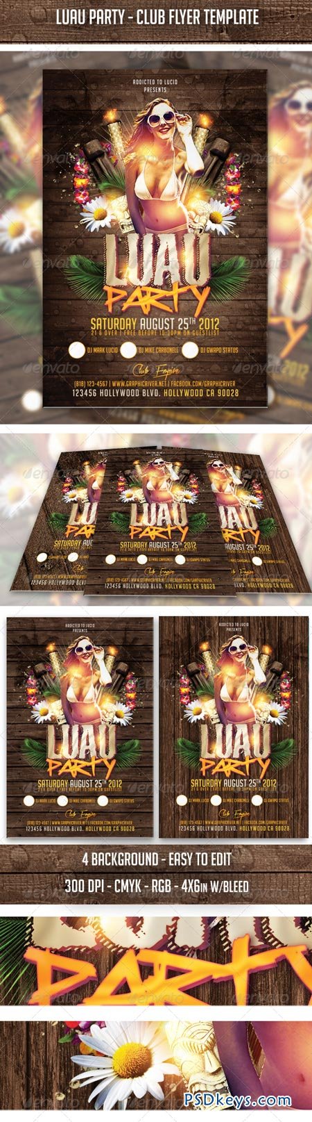 Luau Party - Club Flyer Template 2621586