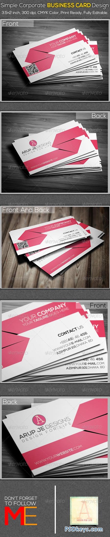 Simple Corporate Business Card Design 6925191