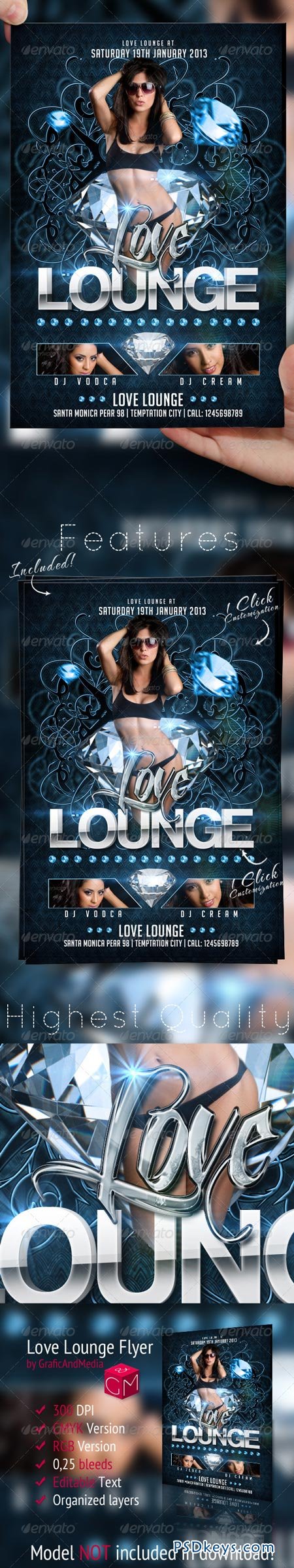 Love Lounge Flyer Template 3540419