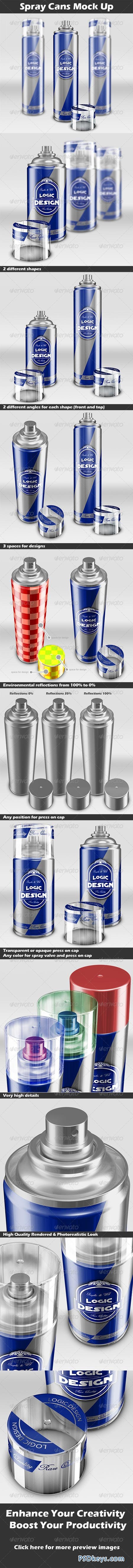 Spray Cans Mock Up 4405617