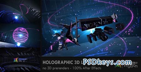 Holographic 3D Logo Reveal - After Effects Projects