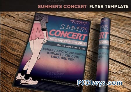Summer's Concert Flyer Template 34912