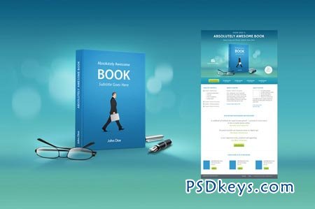 Book marketing landing page template 27220