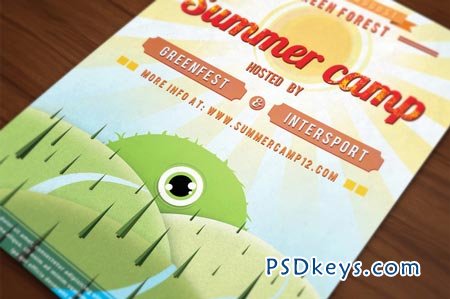 Retro Summer Camp Flyer 20887