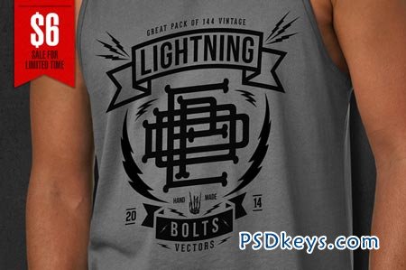 144 Vintage Lightning Bolts 18995
