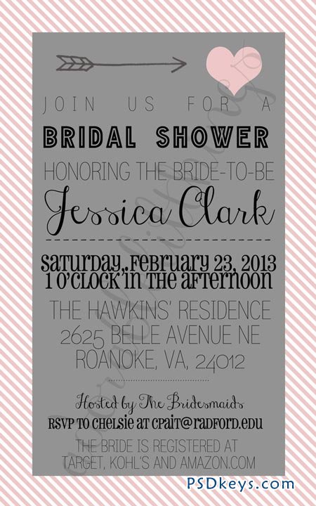 Cupid Bridal Shower Invitation 4790