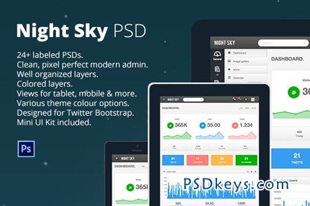 Night Sky Admin (PSD Version) 4143