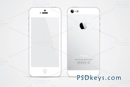 White iPhone 5 vector illustration 4142