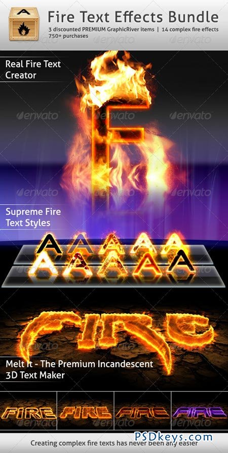 Fire Text Effects Bundle 256147