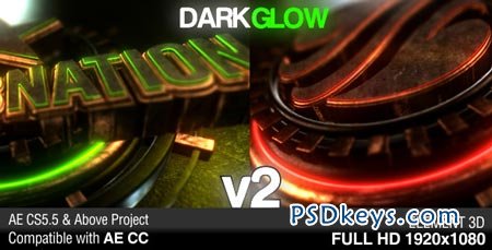 Dark Glow Logo Reveal v2 - After Effects Projects