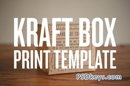 Print Template  4x4 Kraft Box 13429