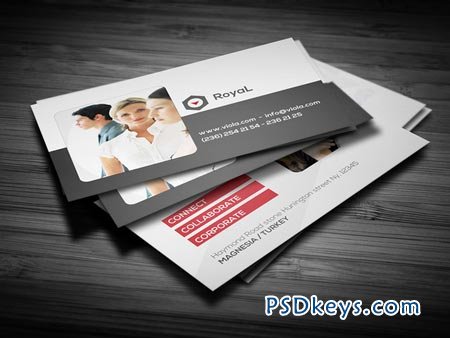 Clean Corporate Red Business Card 2 10141