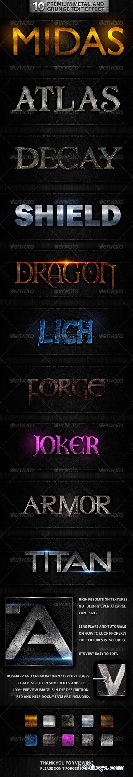 10 Premuim Metal and Grunge Text Effects 7481467