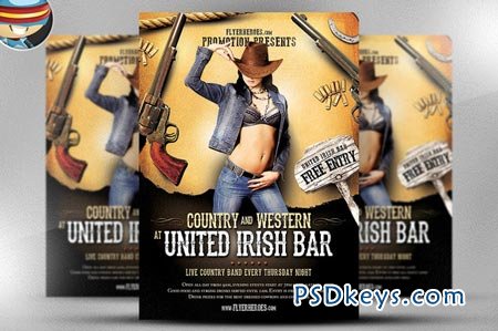 Country and Western Flyer Template 21245