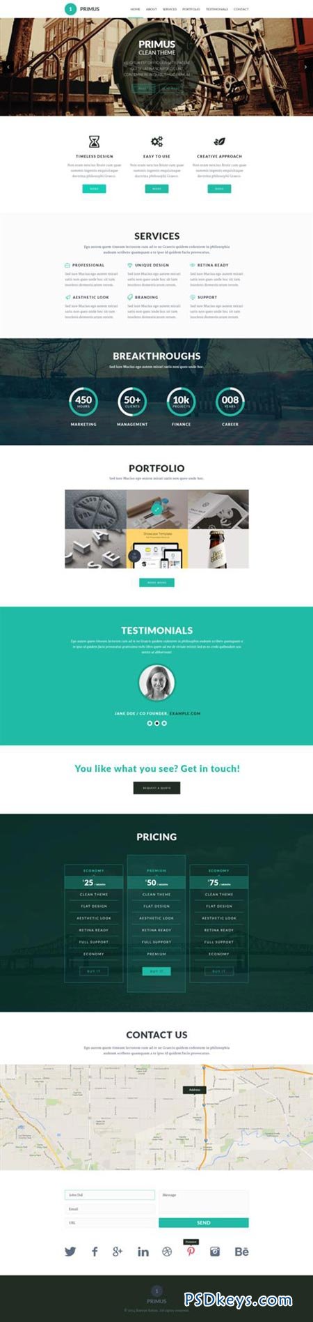 Primus - One Page Parallax Template