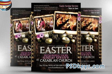 Easter Sunday Flyer Template 23894