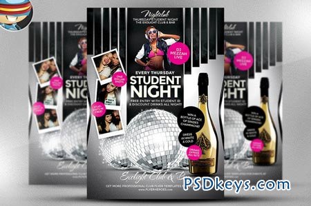 Student Night PSD Flyer Template 31440