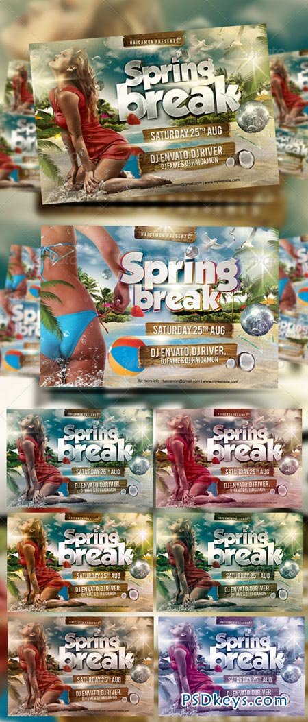 Spring Break Party Flyer Vol_11 2718399