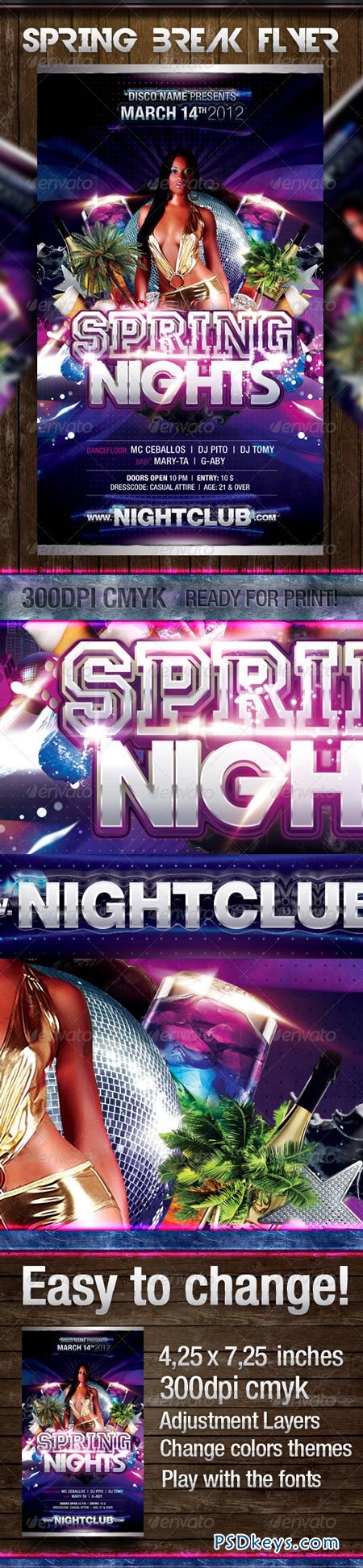 Spring Night Party Flyer 1685162