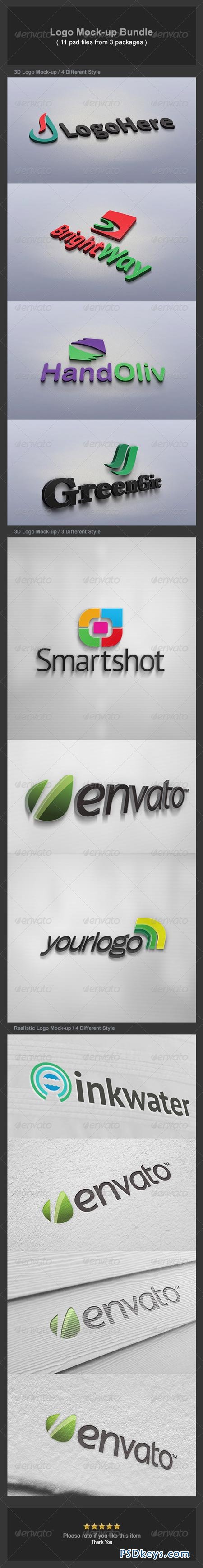 Logo Mock-up Bundle 4837408 » Free Download Photoshop Vector Stock