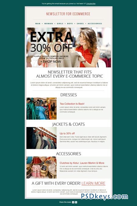 Fashion Ecommerce Newsletter PSD 41877