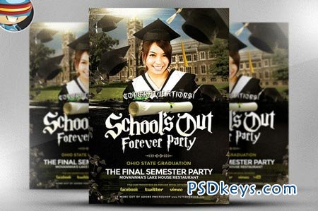 Schools Out Forever Flyer Template 41837