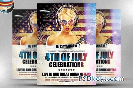 4th July Flyer Template 40954