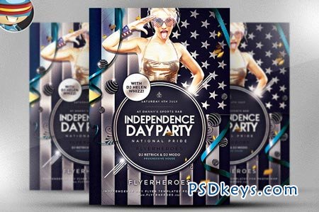 Independence Day Party Flyer 40941