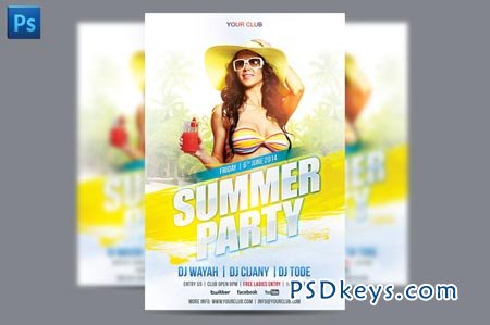 Summer Party Flyer Template 40973