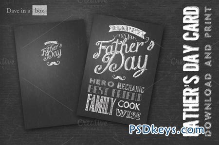 Chalk Board Father's Day Card 39726