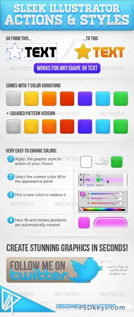 Sleek Illustrator Actions & Styles 2182106