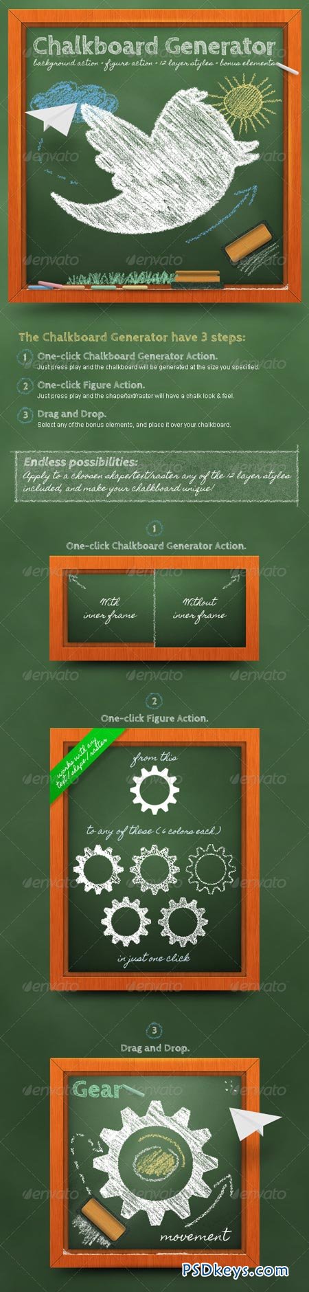 Chalkboard Generator Action + Layer Styles 610110