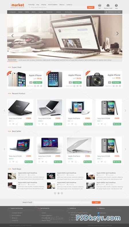 iMarket - Digital E-Commerce PSD 38660