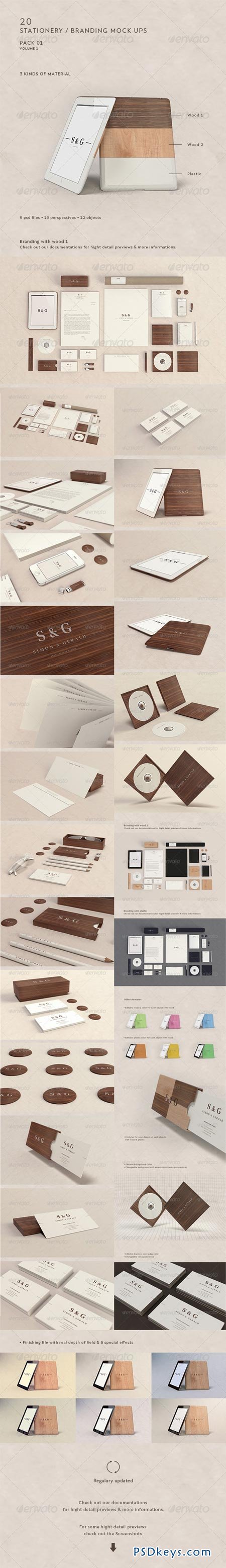 Stationery Branding Mock-Up - Woods & Plastic 4754874