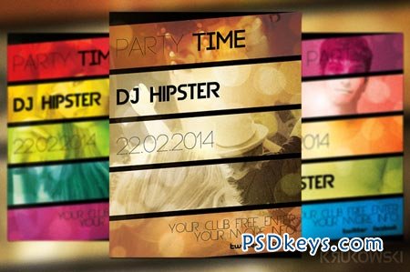 Party Time Hipster Flyer 38434