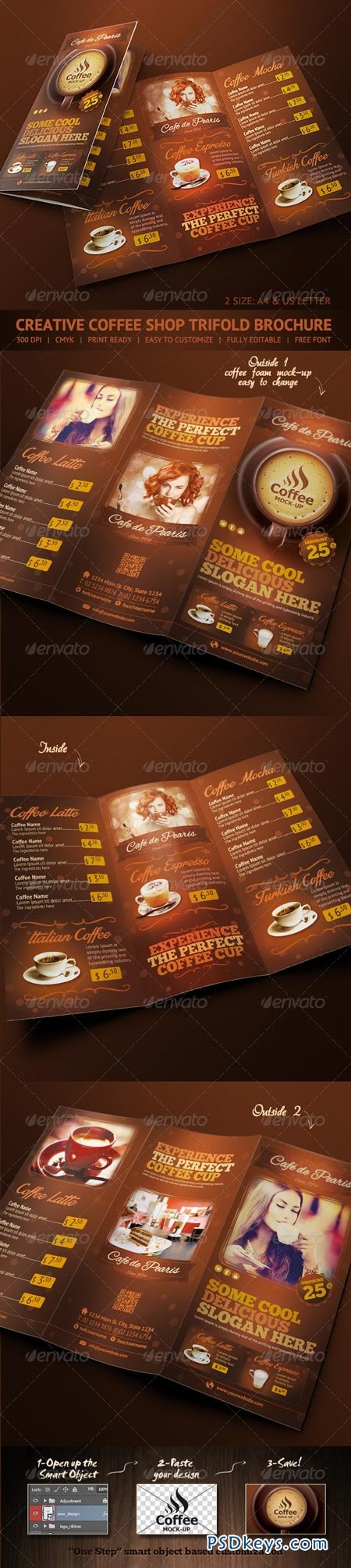 Trifold Brochure - Coffee Menu 6592355