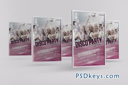 Disco Party Night Flyer Template 37870