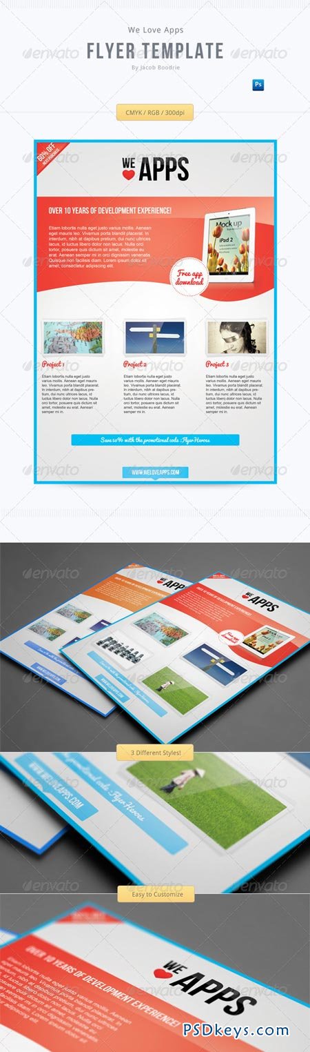 We Love Apps Flyer Template 2024311