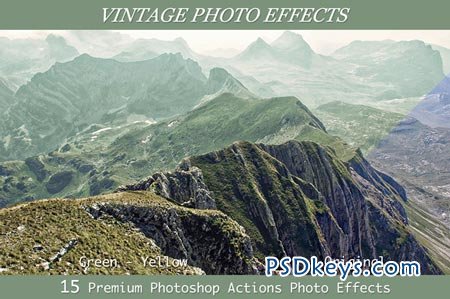 15 Vintage Photo Effects- PS Actions 28503