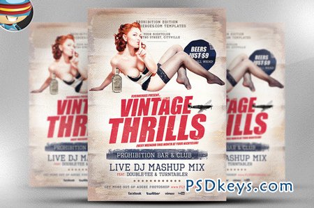 Vintage Thrills Flyer Template 42914