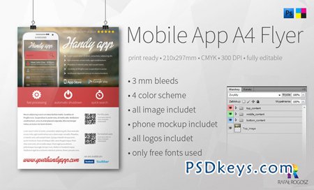 Mobile App A4 Flyer 43035