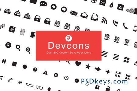 Devcons - 300+ Font Icons 35241