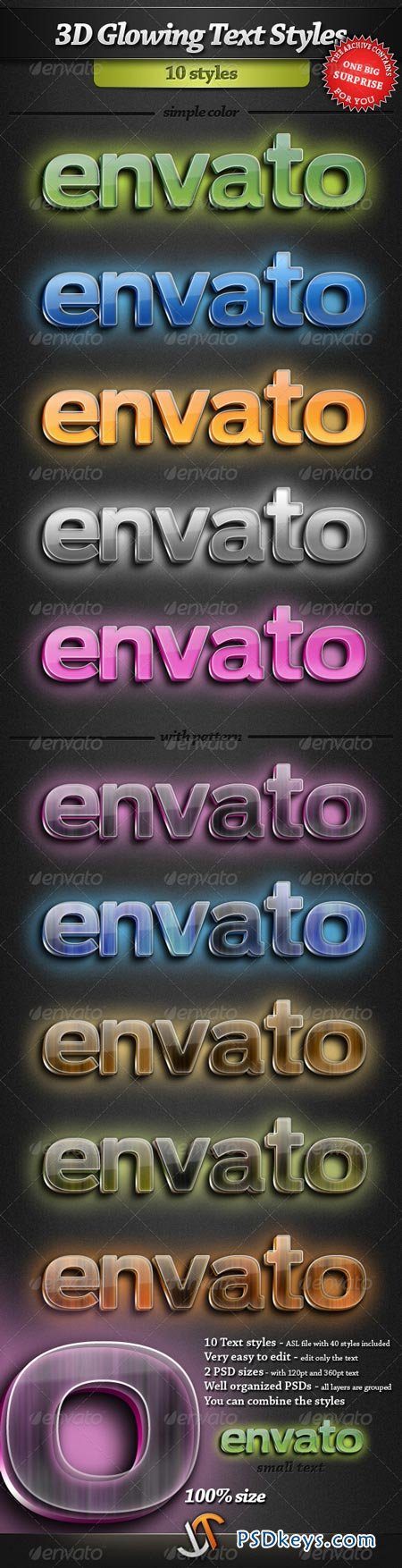 3D Glowing Text Styles 2238183