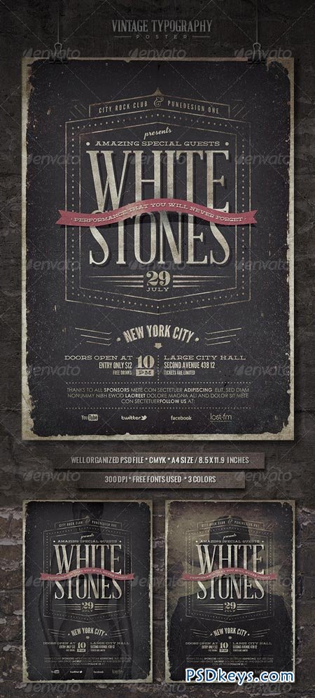 Vintage Typography Poster - V 4978338