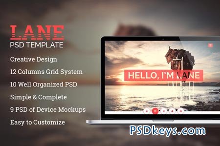 Lane Creative PSD Template 25226