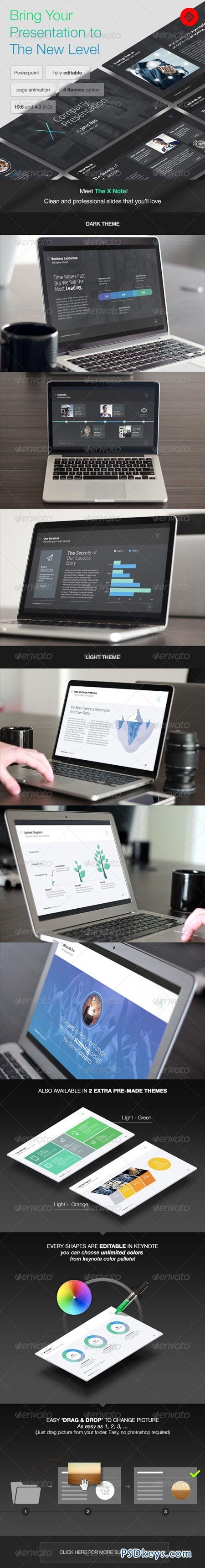 The X-note Powerpoint Template 7646116