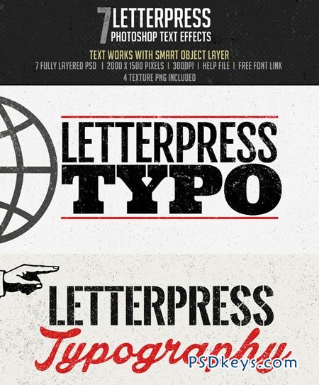 Letterpress -Photoshop Effects 43994