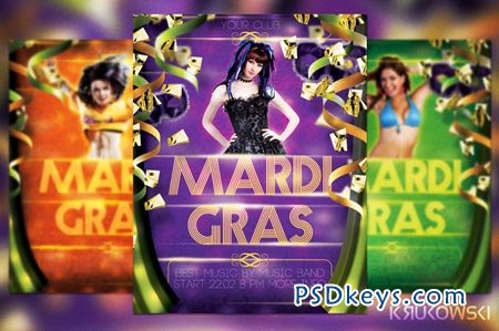 Mardi Gras Party Flyer 21171